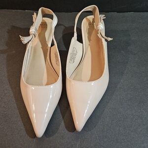 A new day Aubrey Slingback Tan Milan Heels with Memory Foam Insole Womens 9.5